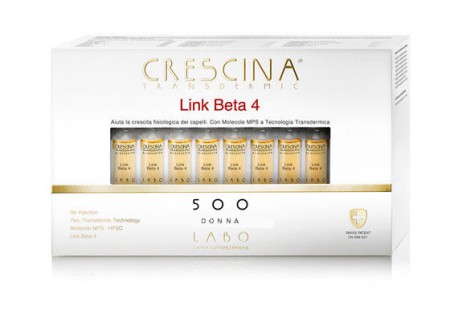 CRESCINA TRANSDERMIC LINK BETA-4 Capelli Ricrescita 500 Donna 20 Fiale