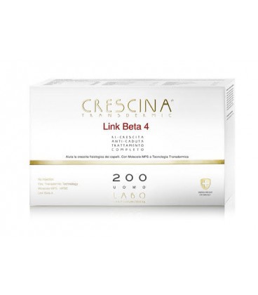 CRESCINA TRANSDERMIC LINK BETA-4 Capelli Ricrescita 200 UOMO 20 Fiale